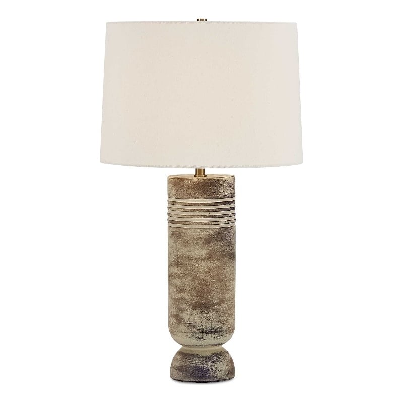 Uttermost Vale Table Lamp with Ceramic Base in Beige Hues