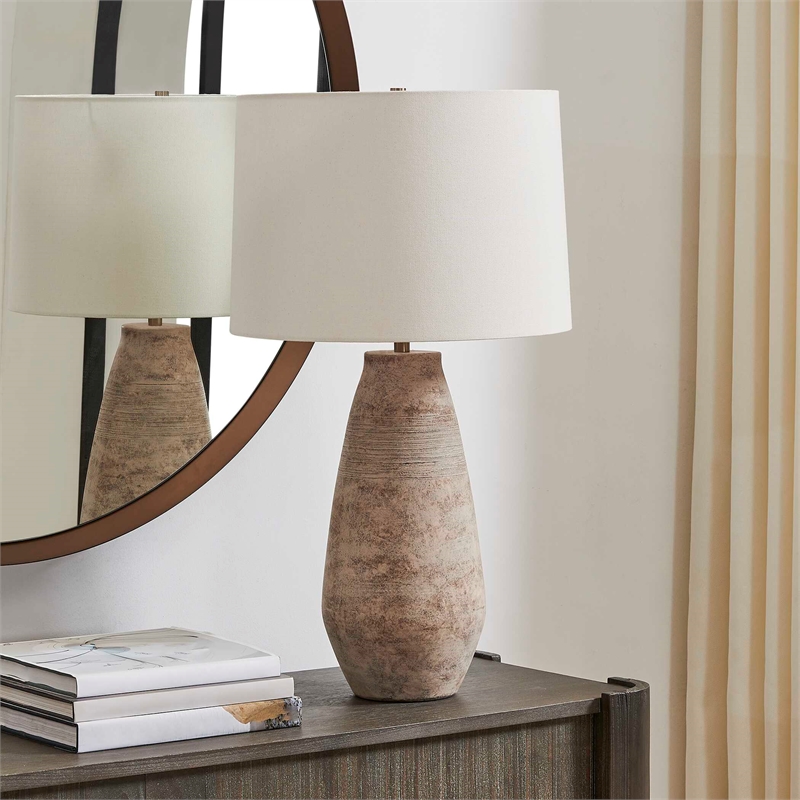 Uttermost Dunford Aged Table Lamp in Brown