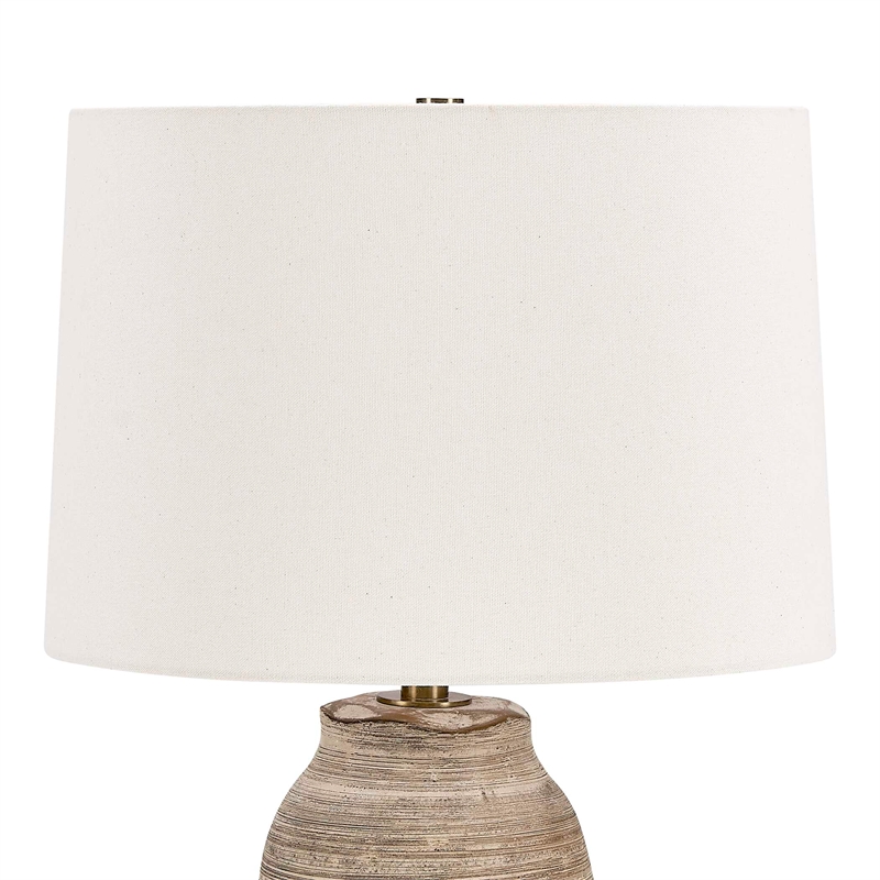 Uttermost Tonachio Etched Urn Table Lamp in Brown