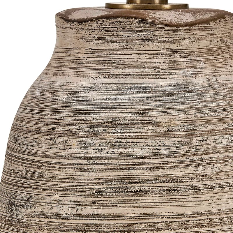 Uttermost Tonachio Etched Urn Table Lamp in Brown