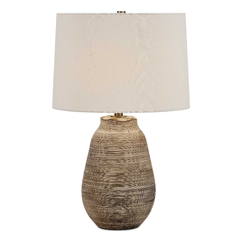 Uttermost Tonachio Etched Urn Table Lamp in Brown