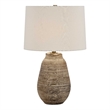 Uttermost Tonachio Etched Urn Table Lamp in Brown