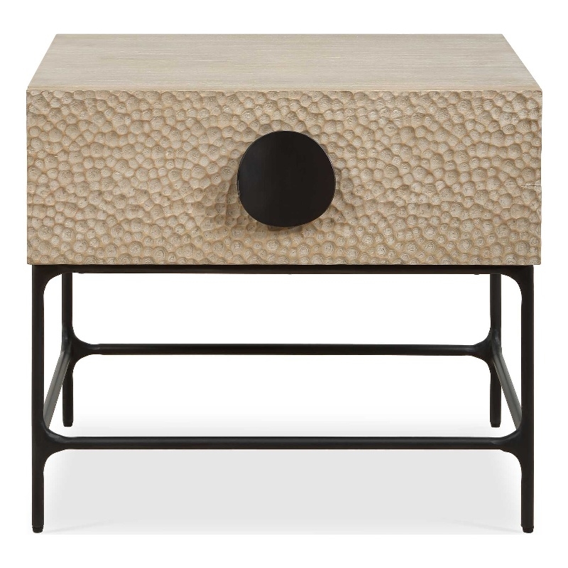 Uttermost Lunar Wooden Side Table in Brown