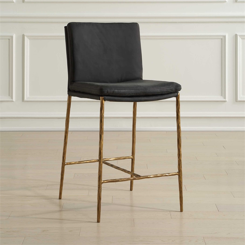 Uttermost Ascend Counter Stool in Charcoal