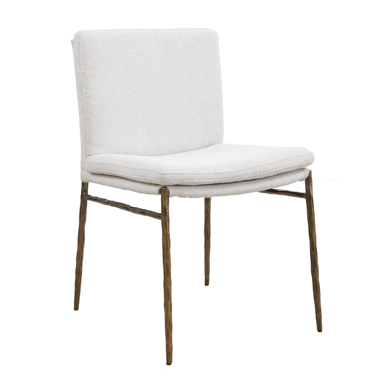 Uttermost Ascend Textured Dining Chair in White