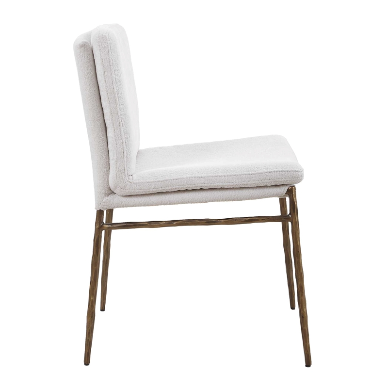 Uttermost Ascend Textured Dining Chair in White