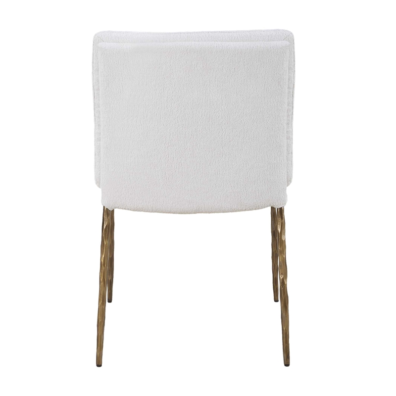 Uttermost Ascend Textured Dining Chair in White