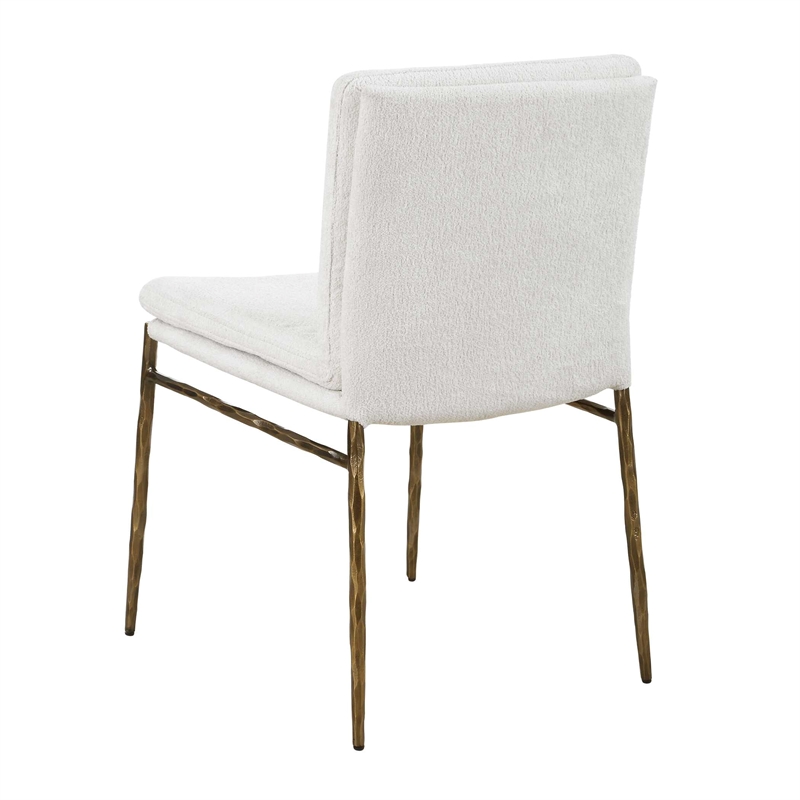 Uttermost Ascend Textured Dining Chair in White