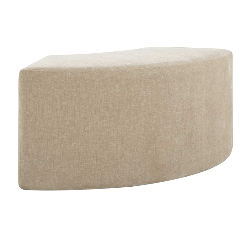Uttermost Khai Rounded Plush Dining Bench in Brown