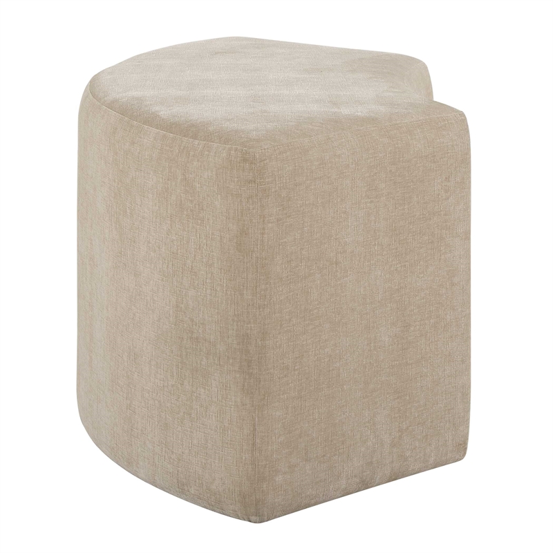 Uttermost Khai Rounded Plush Dining Bench in Brown
