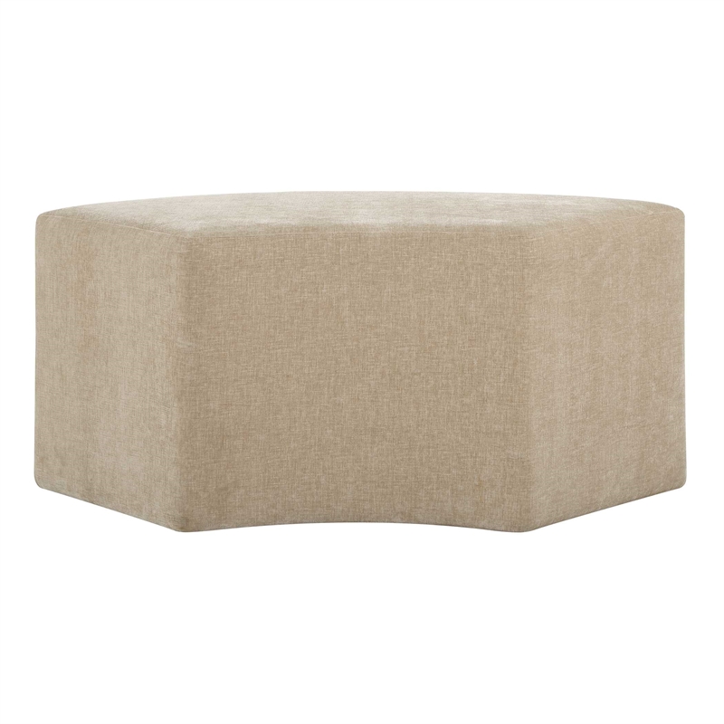 Uttermost Khai Rounded Plush Dining Bench in Brown