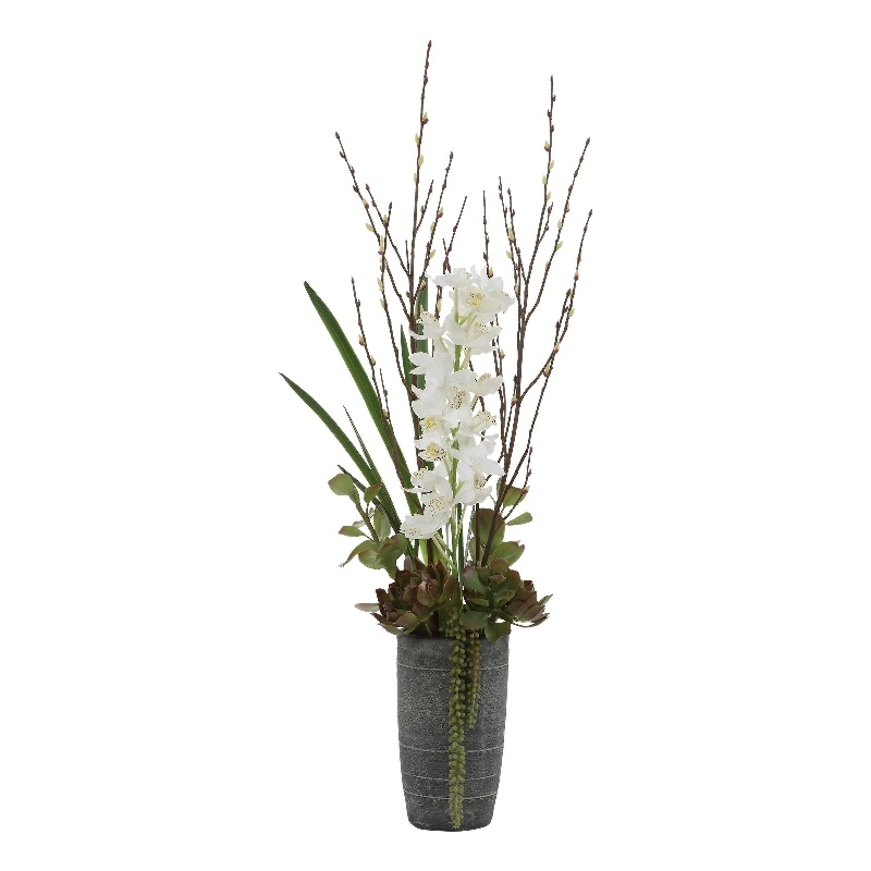 Uttermost Eterna Orchid Centerpiece Vase in Gray