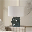 Uttermost Prisma Table Lamp in Smoky Blue with Bronze Accents