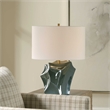 Uttermost Prisma Table Lamp in Smoky Blue with Bronze Accents