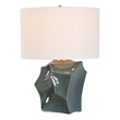 Uttermost Prisma Table Lamp in Smoky Blue with Bronze Accents