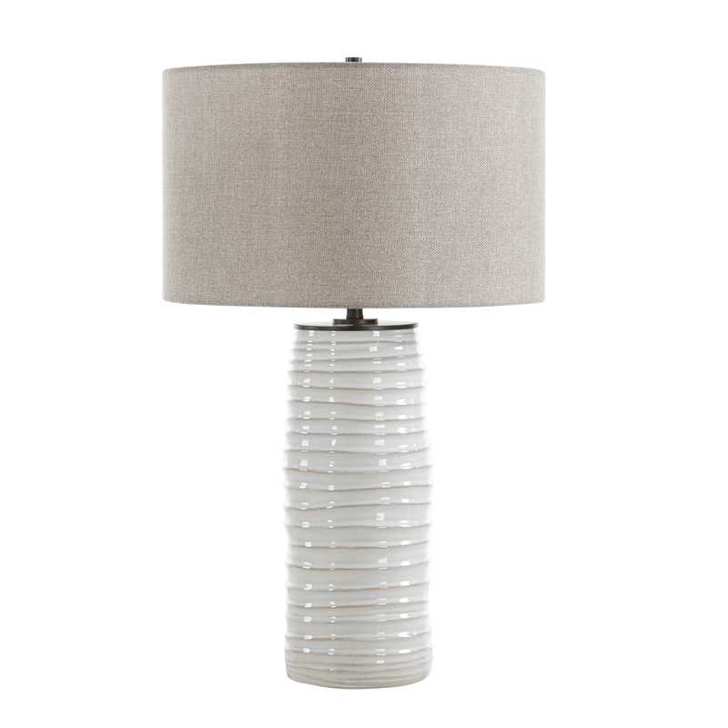 Uttermost Barat Ceramic Table Lamp in White