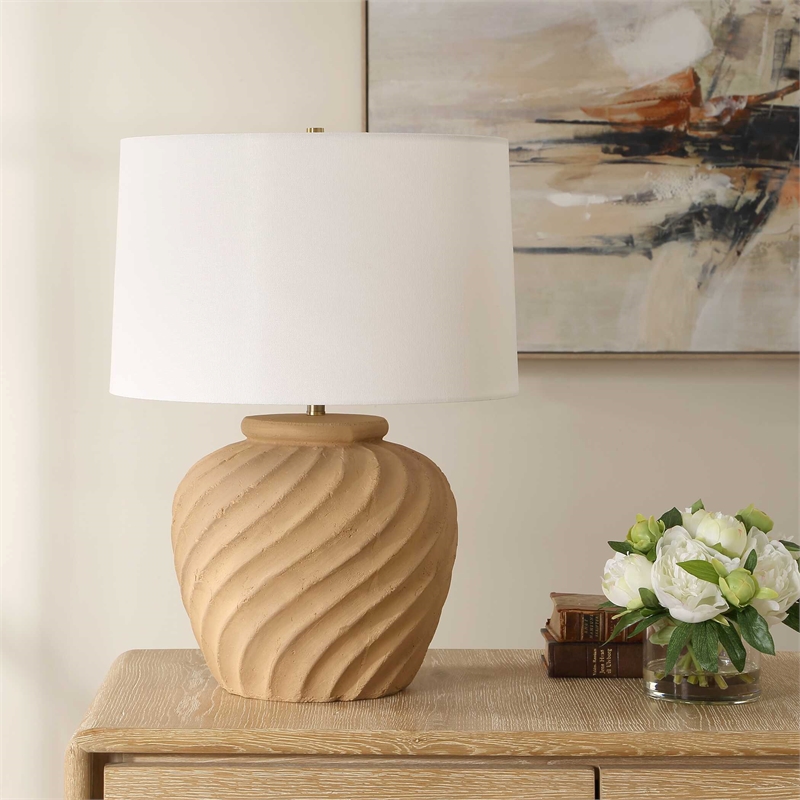 Uttermost Farai Table Lamp in Terracotta