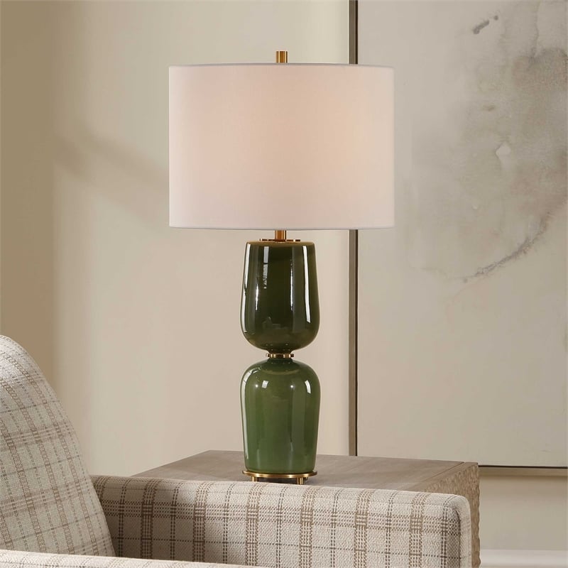 Uttermost Meyer Table Lamp in Green
