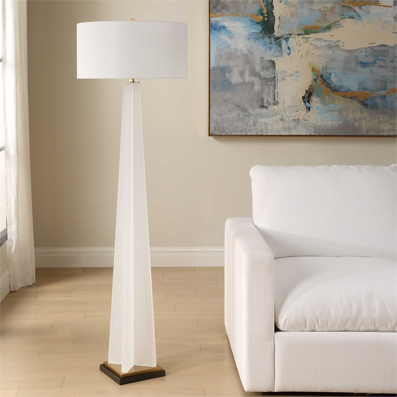 Uttermost Rosin Floor Lamp in White