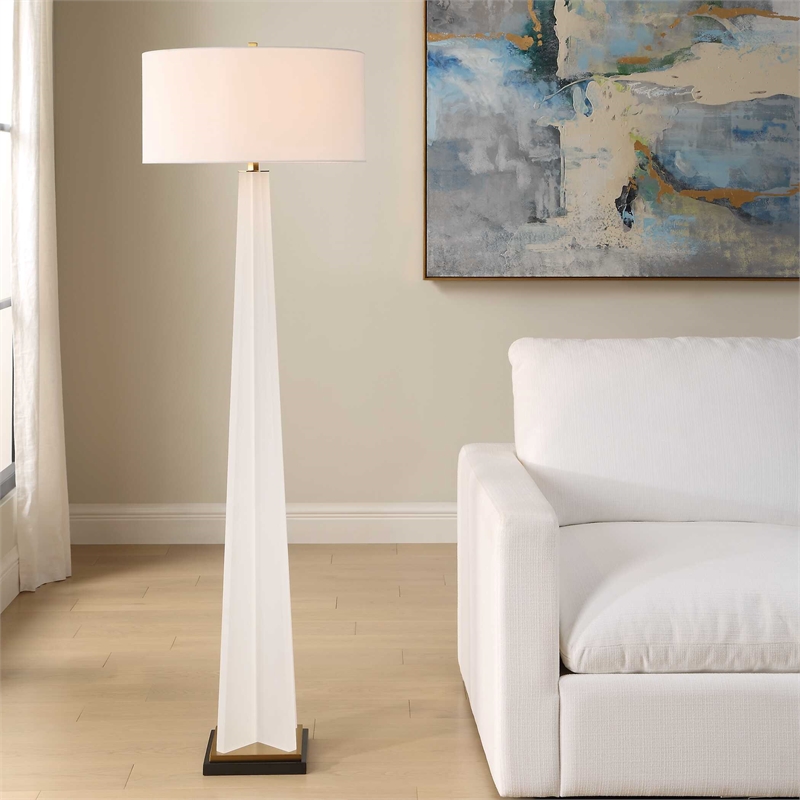 Uttermost Rosin Floor Lamp in White