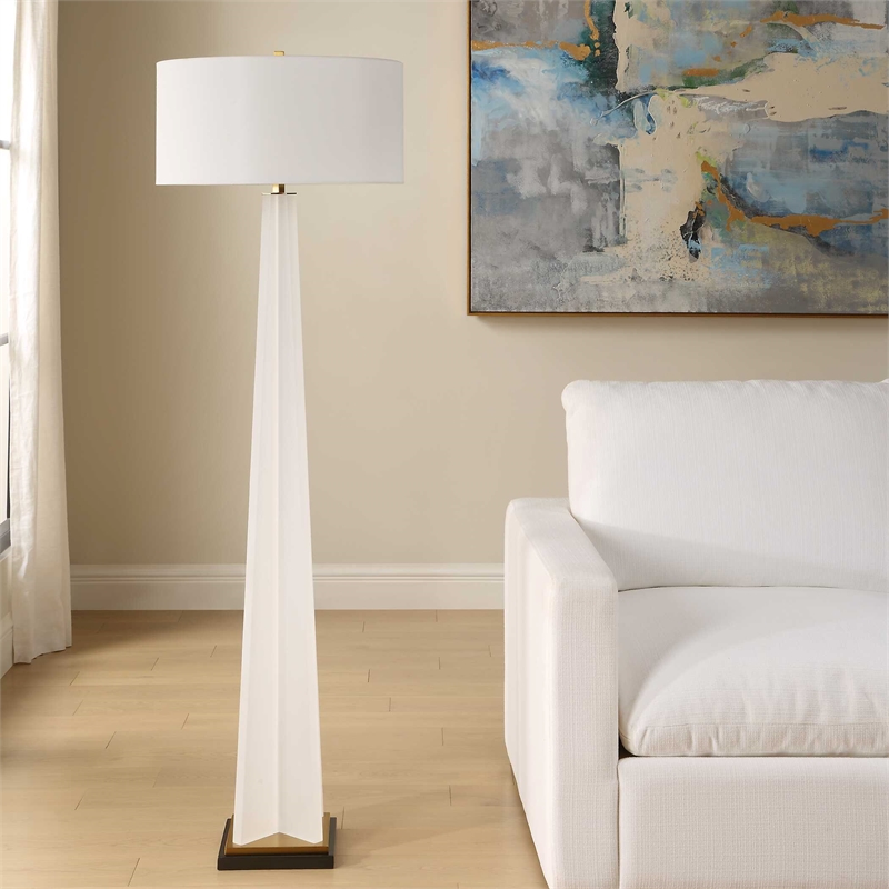 Uttermost Rosin Floor Lamp in White
