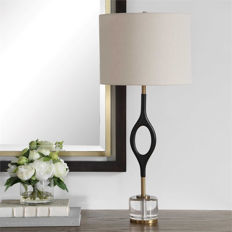 Uttermost Maryam Cordless LED Buffet Lamp in Black