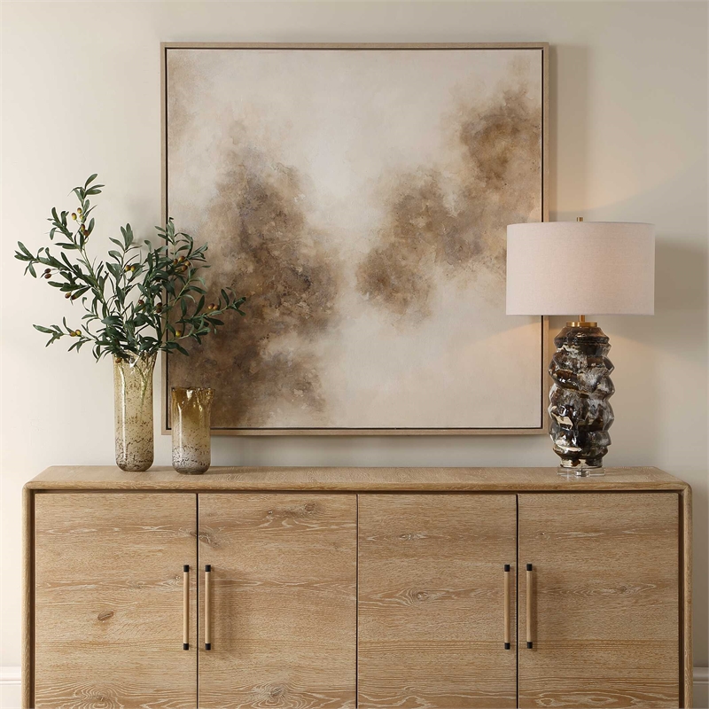 Uttermost Up In Smoke Framed Modern Art in Multi-Color