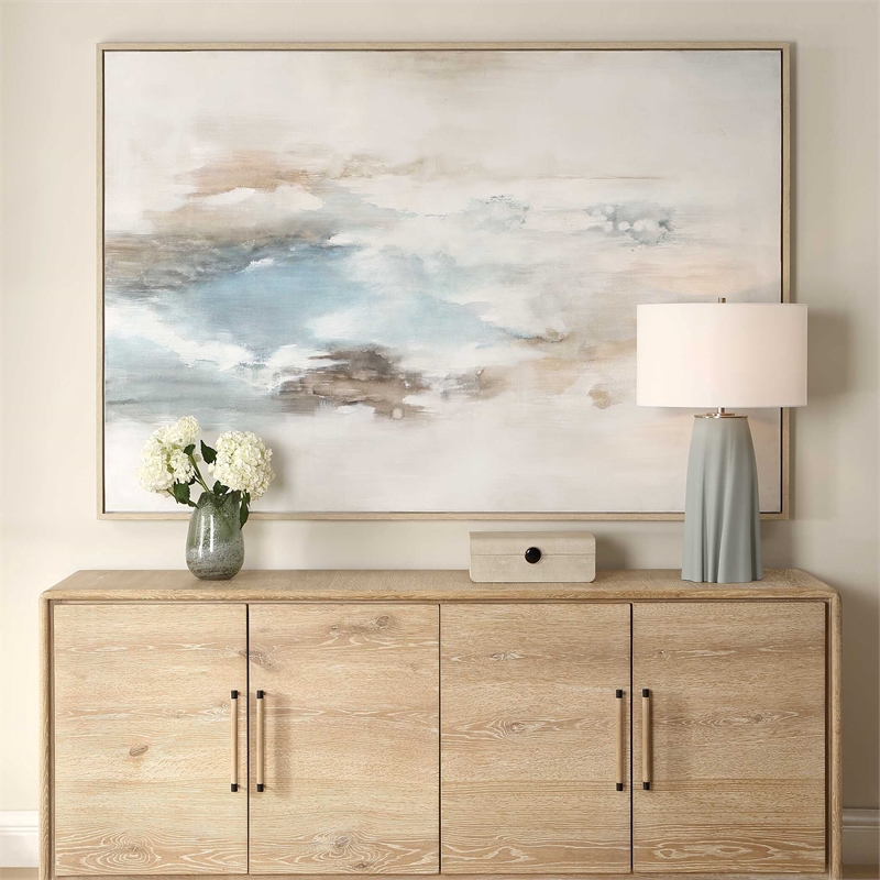 Uttermost Chasing Blue Coastal Canvas Art in Multi-Color