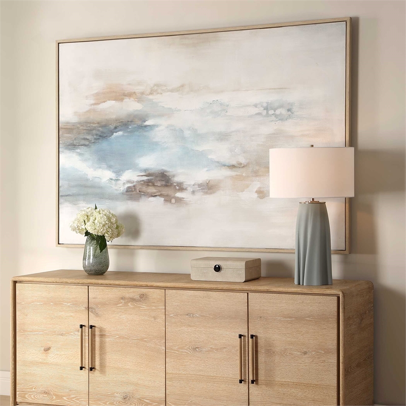 Uttermost Chasing Blue Coastal Canvas Art in Multi-Color