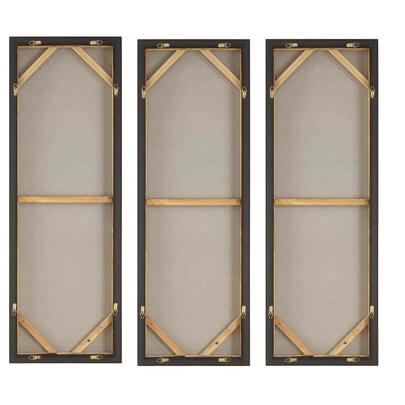 Uttermost Smoke Break Hand Painted Modern Art in Multi-Color (Set of 3)