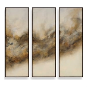 Uttermost Smoke Break Hand Painted Modern Art in Multi-Color (Set of 3)