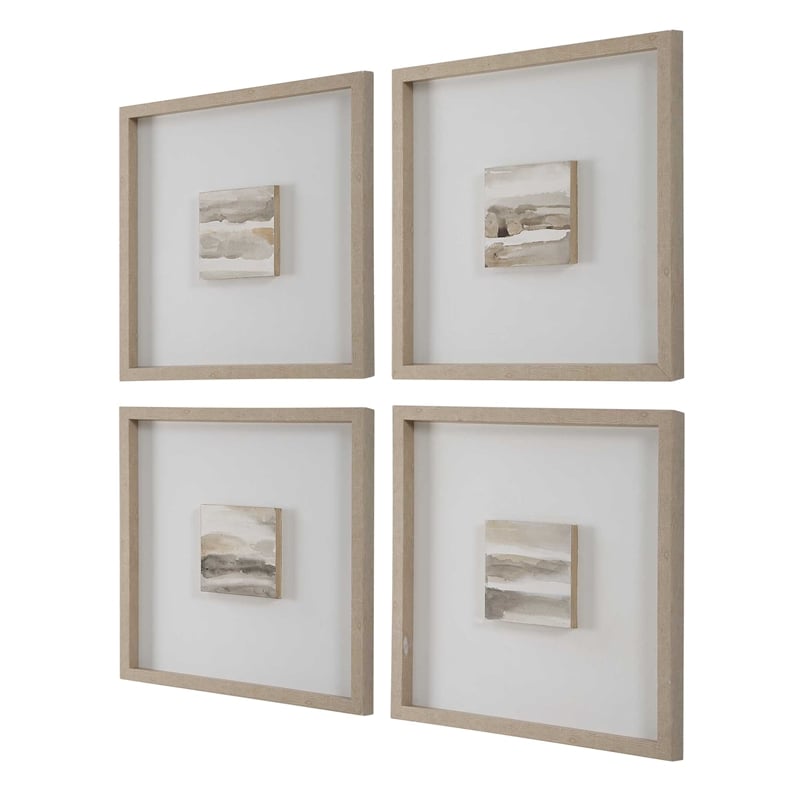 Uttermost Studying Sepia Hand Painted Canvases in Multi-Color (Set of 4)