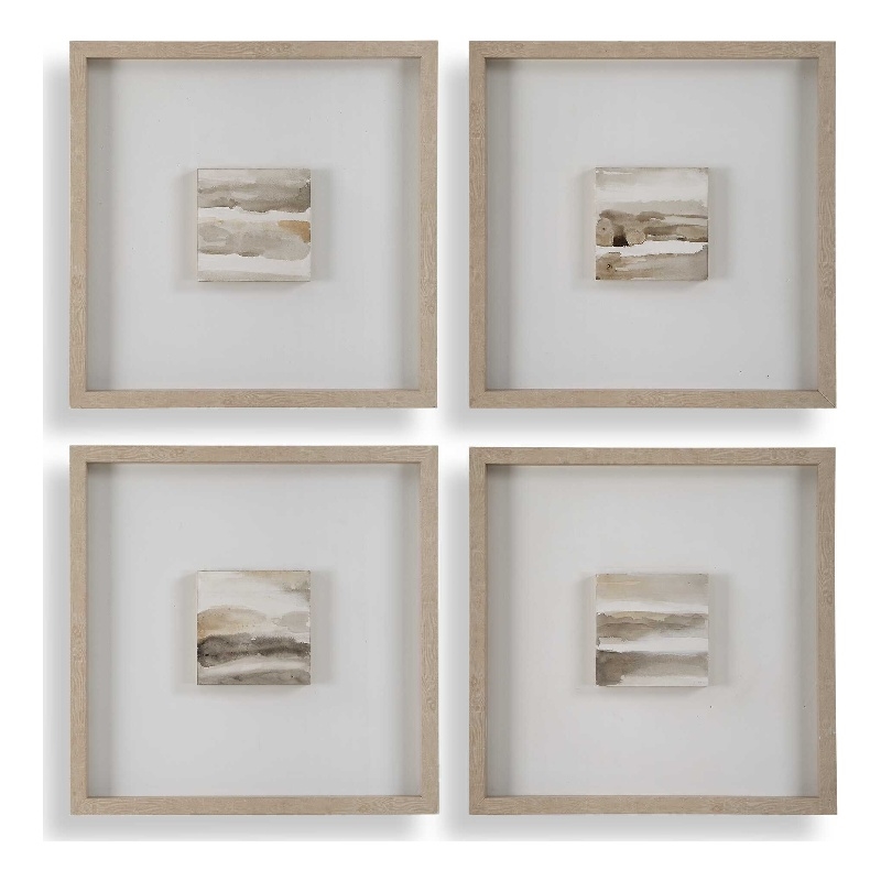 Uttermost Studying Sepia Hand Painted Canvases in Multi-Color (Set of 4)