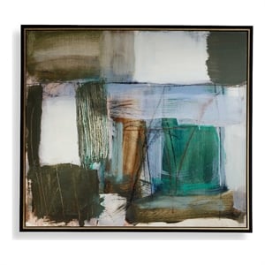 Uttermost Green Fields Framed Abstract Canvas in Multi-Color