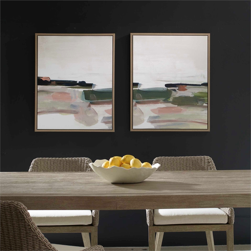 Uttermost Just Peaking Framed Abstract Prints in Multi-Color (Set of 2)