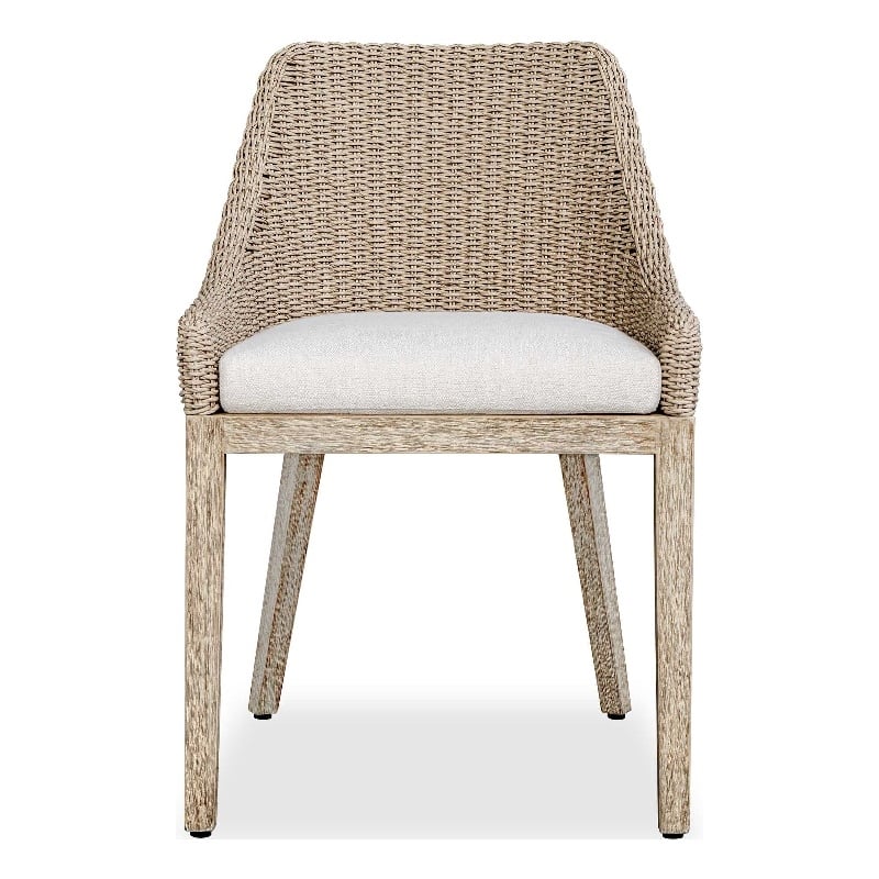 Uttermost Paloma Outdoor Wicker Dining Chair in Gray