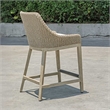 Uttermost Paloma Outdoor Wicker Counter Stool in Gray