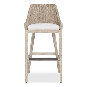 Uttermost Paloma Outdoor Wicker Bar Stool in Gray