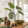 Uttermost Muse Monstera Centerpiece with White Vase