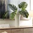 Uttermost Muse Monstera Centerpiece with White Vase