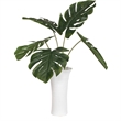 Uttermost Muse Monstera Centerpiece with White Vase