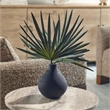 Uttermost Axis Palm Accent & Vase in Black