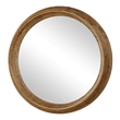 Uttermost Frontier Round Wood Mirror in Brown