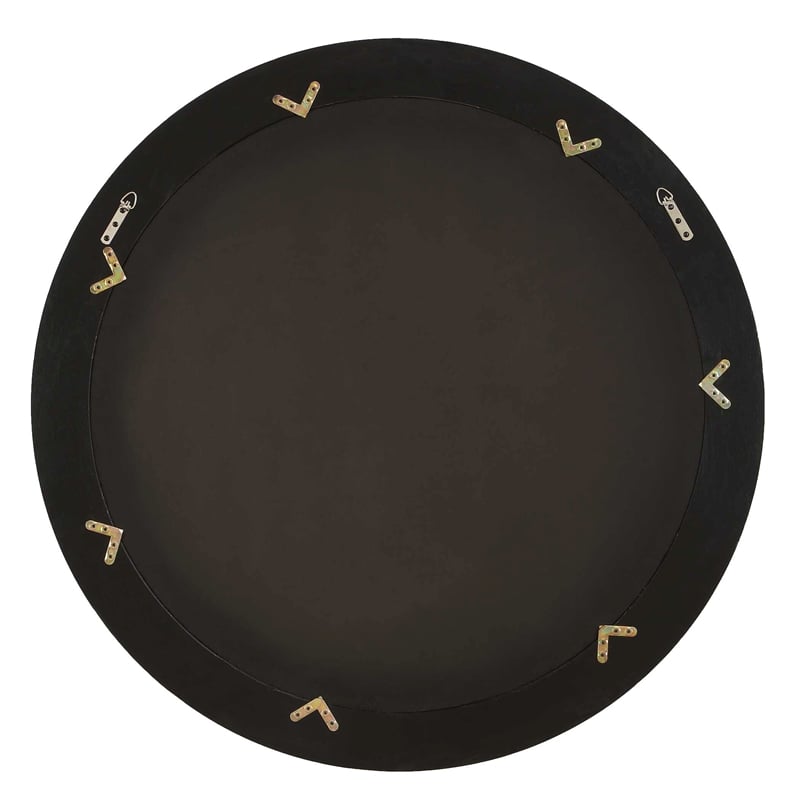 Uttermost Frontier Round Wood Mirror in Brown