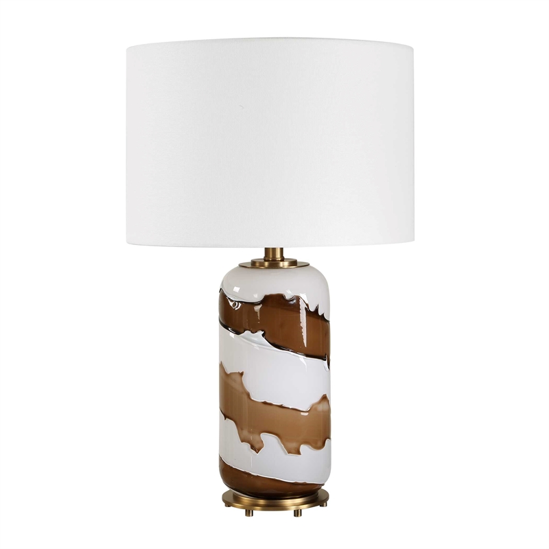 Uttermost Ararat Swirl Table Lamp in Brown