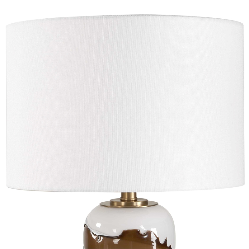 Uttermost Ararat Swirl Table Lamp in Brown