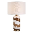 Uttermost Ararat Swirl Table Lamp in Brown