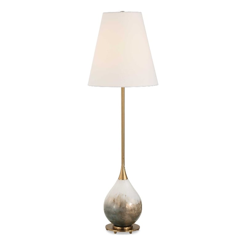 Uttermost Cardoni Smoke Buffet Lamp in Brass