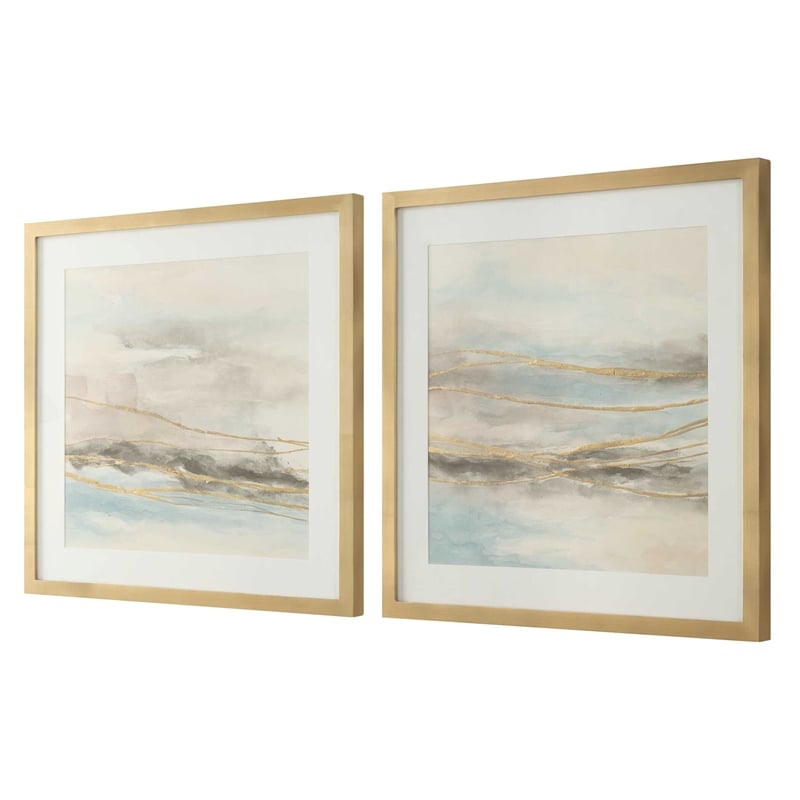 Uttermost So Golden Abstract Landscape Prints in Multi-Color (Set of 2)