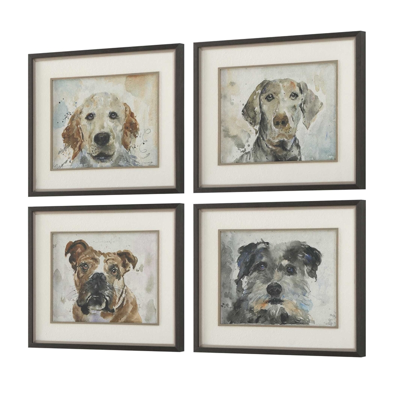 Uttermost Dog Days Framed Prints in Multi-Color (Set of 4)